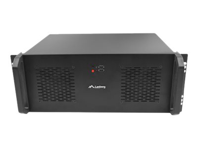Lanberg Rackmount server chassis lanberg ATX 350/10 19"/4U | Black - Image 2