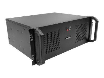 Lanberg Rackmount server chassis lanberg ATX 350/10 19"/4U | Black - Image 3