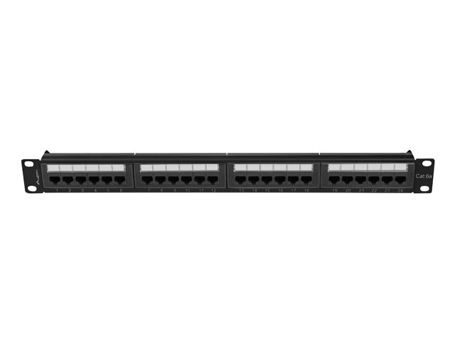 Lanberg | Patch Panel 24 port 1U 19" CAT.6A UTP | PPUA-1024-B | Black - Image 3