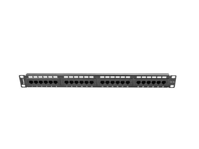 Lanberg | Patch Panel 24 port 1U 19" CAT.5E UTP | PPU5-1024-B | Black - Image 5