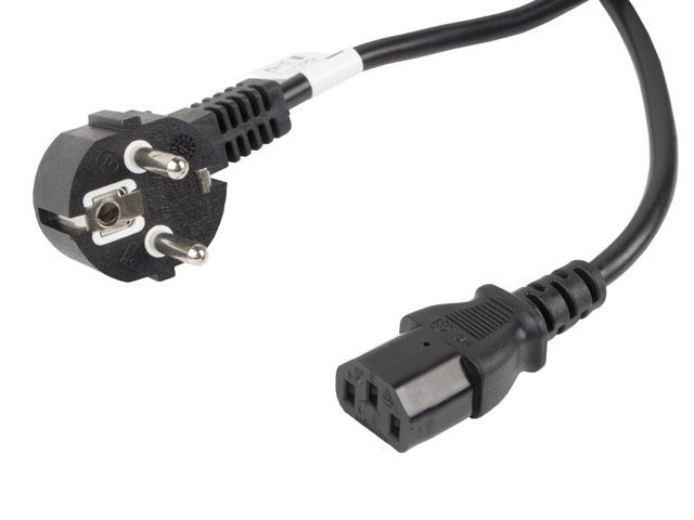 Lanberg | CEE 7/7 to IEC 320 C13 Power Cord | CA-C13C-11CC-0100-BK