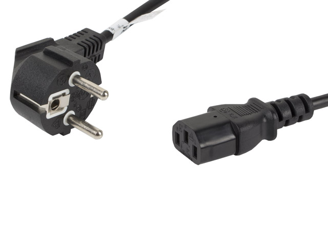 Lanberg | CEE 7/7 to IEC 320 C13 Power Cord | CA-C13C-10CC-0018-BK