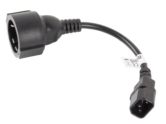 Lanberg | IEC 320 C14 to Schuko Adapter Cable for UPS | CA-C14E-10CC-0018-BK - Image 5