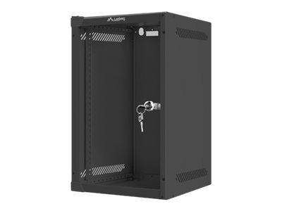 Lanberg | Rack cabinet 10" wall-mount 9U/280x310 (flat pack) with glass door | WF10-2309-10B | Black