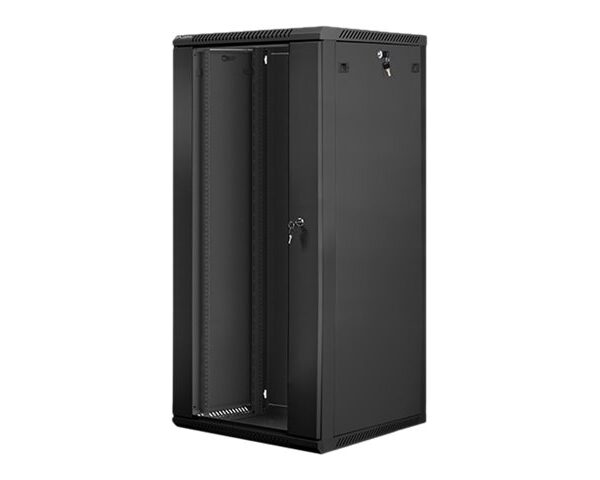 Lanberg | Rack cabinet 19" wall-mount 27U/600x600 (flat pack) | WF01-6627-10B | Black
