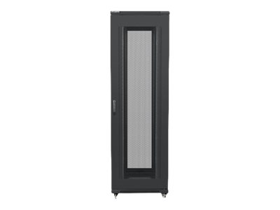 Lanberg | Rack cabinet 19" free-standing 42U/800x800 (flat pack) with mesh door | FF01-8842-23B | Black - Image 2