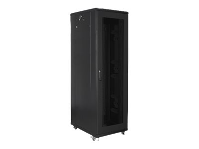 Lanberg | Rack cabinet 19" free-standing 42U/800x800 (flat pack) with mesh door | FF01-8842-23B | Black - Image 3