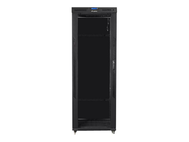 Lanberg | Rack cabinet 19" free-standing 42U/800x800 (flat pack) with glass door, LCD | FF01-8842-12BL | Black