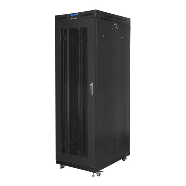 Lanberg | Rack cabinet 19" free-standing 42U/800x1000 (flat pack) with mesh door, LCD | FF01-8042-23BL | Black