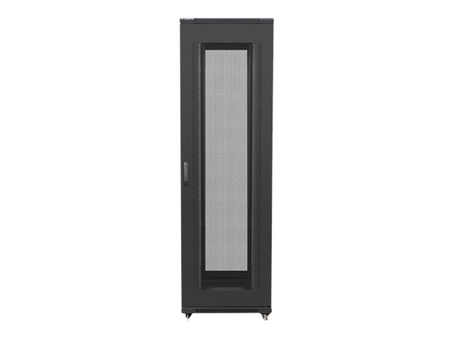 Lanberg | Rack cabinet 19" free-standing 42U/800x1000 (flat pack) with mesh door | FF01-8042-23B | Black - Image 2