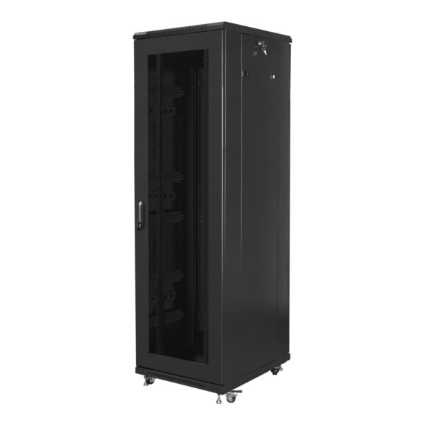 Lanberg | Rack cabinet 19" free-standing 42U/600x800 (flat pack) with mesh door | FF01-6842-23B | Black