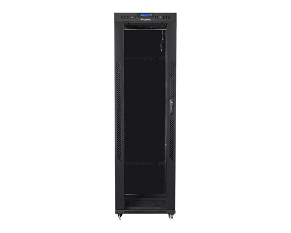 Lanberg | Rack cabinet 19" free-standing 42U/600x800 (flat pack) with glass door, LCD | FF01-6842-12BL | Black