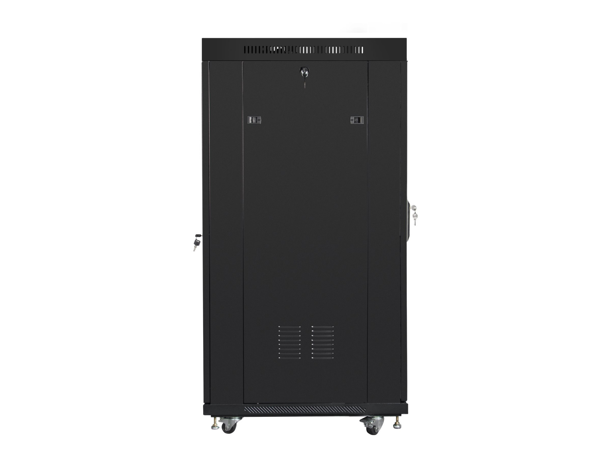 Lanberg | Rack cabinet 19" free-standing 27U/600x800 (flat pack) with mesh door, LCD | FF01-6827-23BL | Black - Image 4