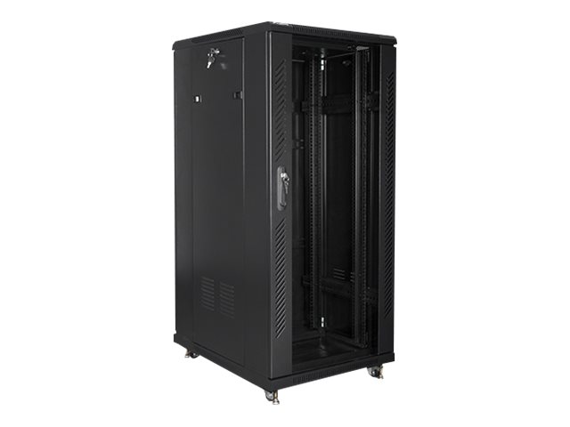 Lanberg | Rack cabinet 19" free-standing 27U/600x800 (flat pack) | FF01-6827-12B | Black - Image 2