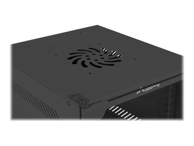 Lanberg | Rack cabinet 10" wall-mount 4U/280x310 (flat pack) with glass door | WF10-2304-10B | Black - Image 6