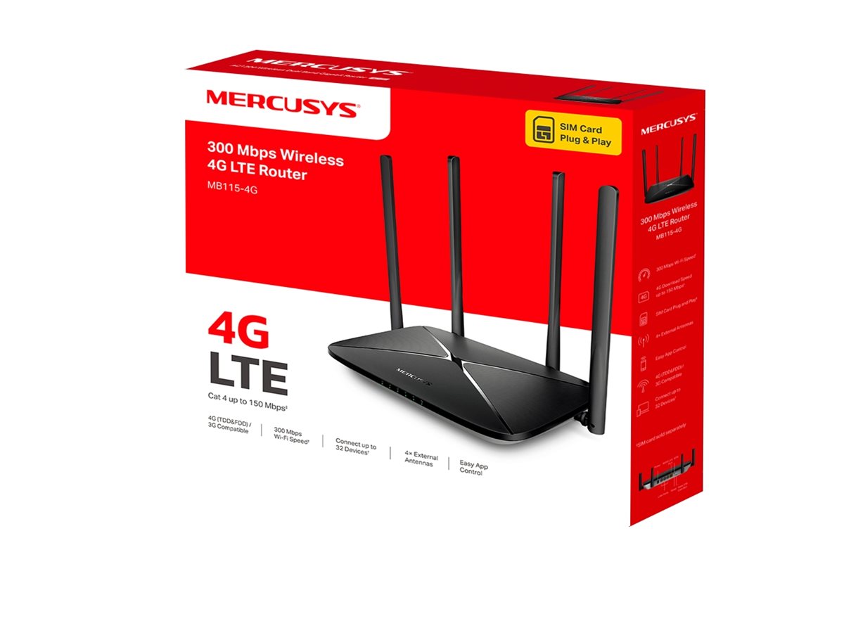 Mercusys MB115-4G 300 Mbps Wireless N 4G LTE Router | Mercusys - Image 4