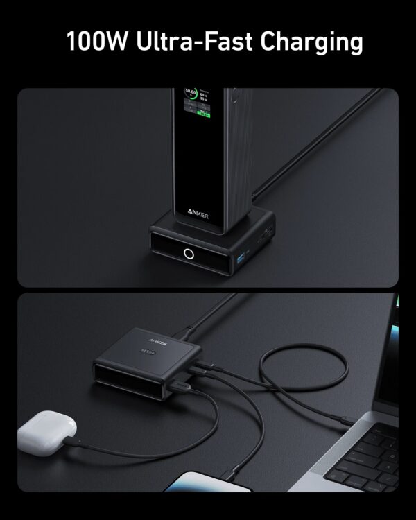 Anker Prime Charging Base for Power Bank, 100W | A1902311 | Black - Image 4