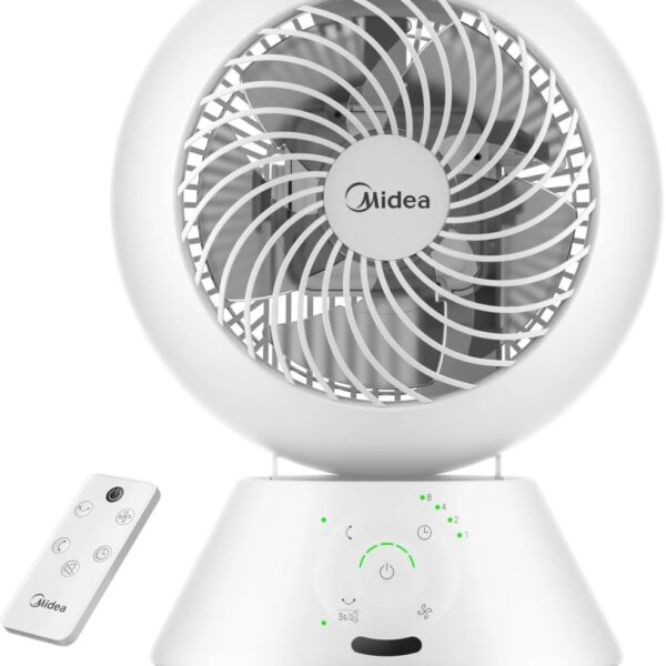 Midea Fan | MDF24JRW TurboForce | Table Fan | White | Number of speeds 5 | Oscillation | Remote control