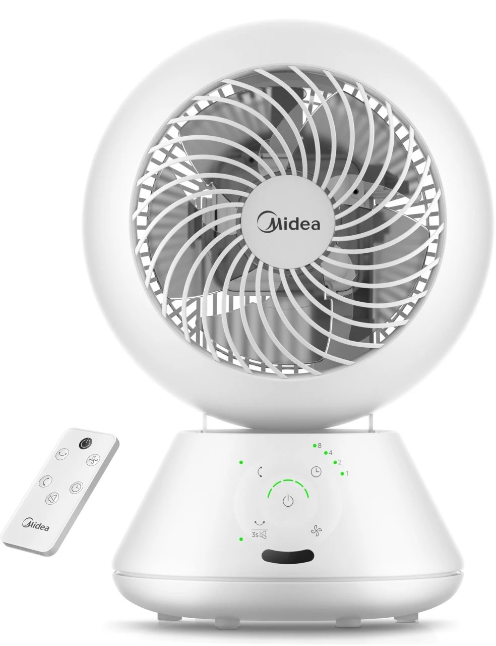 Midea Fan | MDF24JRW TurboForce | Table Fan | White | Number of speeds 5 | Oscillation | Remote control