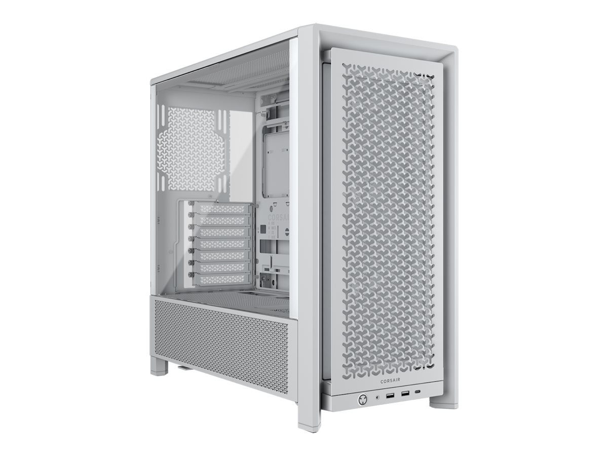 Corsair PC Case | Frame 4000D RS Modular | White | Mid-Tower | Power supply included No