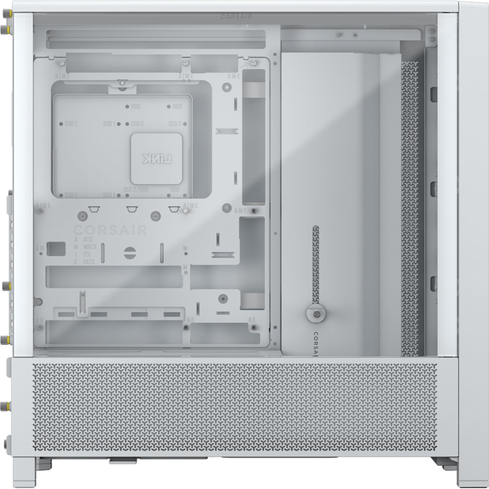 Corsair PC Case | Frame 4000D Modular | White | Mid-Tower | Power supply included No - Image 4