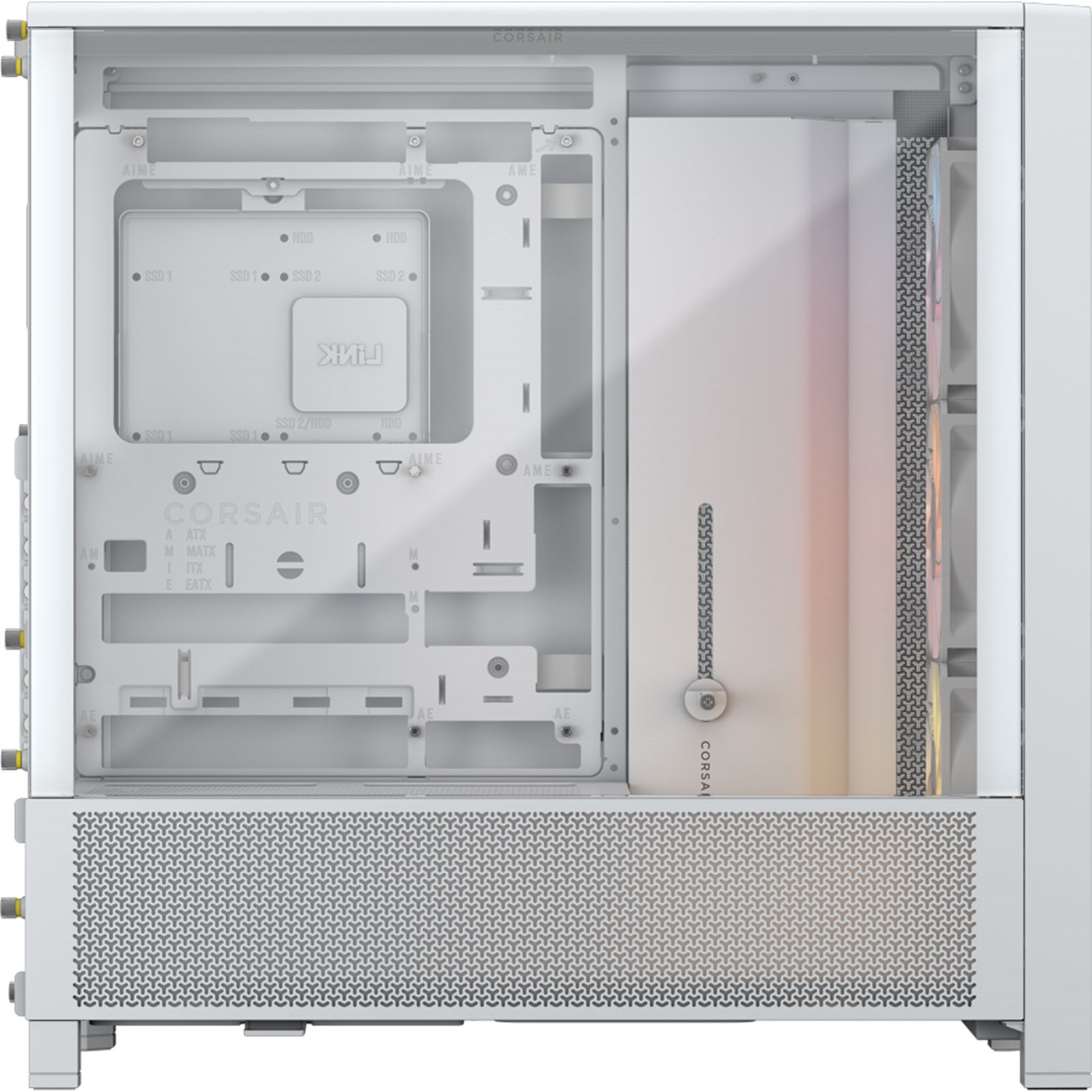 Corsair PC Case | Frame 4000D RS ARGB Modular | White | Mid-Tower | Power supply included No - Image 4
