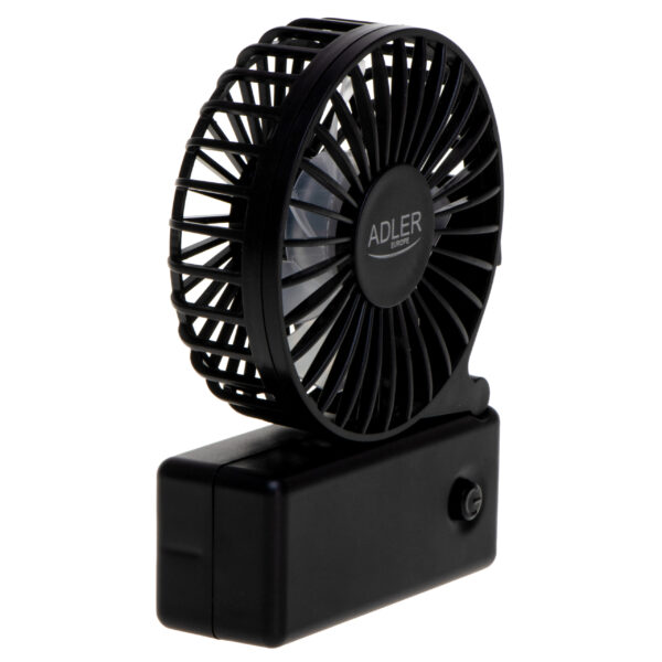 Adler Foldable mini fan | AD 7336 | Desk fan | Black | Diameter 6.5 cm | Number of speeds 1 - Image 4