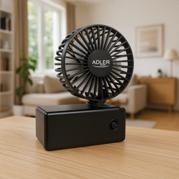 Adler Foldable mini fan | AD 7336 | Desk fan | Black | Diameter 6.5 cm | Number of speeds 1 - Image 7
