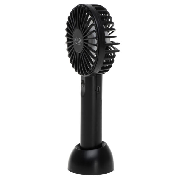 Adler Mini USB Fan | AD 7338 | Desk fan | Black | Diameter 7 cm | Number of speeds 3 - Image 2
