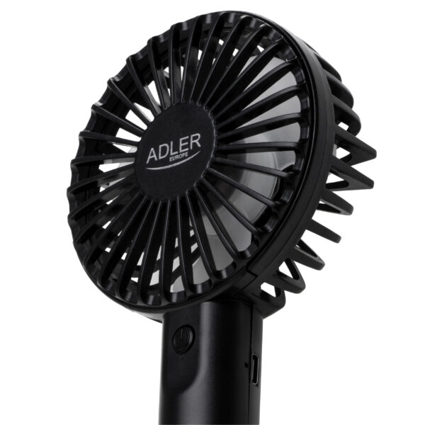 Adler Mini USB Fan | AD 7338 | Desk fan | Black | Diameter 7 cm | Number of speeds 3 - Image 6