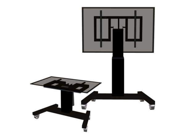 Neomounts Floor stand | PLASMA-M2500TBLACK TV trolley | Adjustable Height, Tilt | 42-100 " | Maximum weight (capacity) 150 kg | Black - Image 2