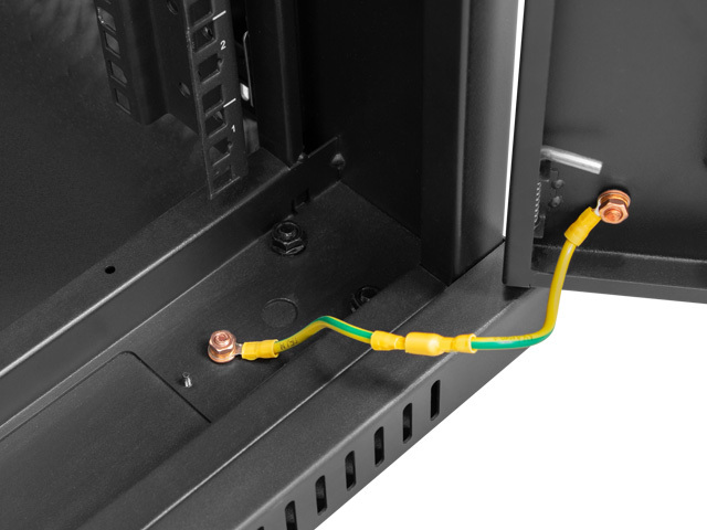 Lanberg | Rack cabinet 19" free-standing 22U/800x800 (flat pack) with glass door, LCD | FF01-8822-12BL | Black - Image 4