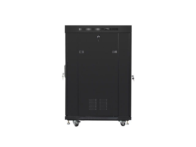 Lanberg | Rack cabinet 19" free-standing 22U/800x800 (flat pack) with glass door, LCD | FF01-8822-12BL | Black - Image 5