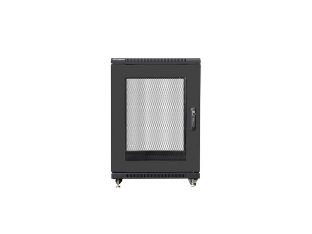 Lanberg | Rack cabinet 19" free-standing 15U/600x800 (flat pack) with mesh door | FF01-6815-23B | Black - Image 2