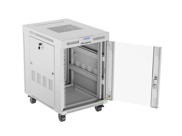 Lanberg | Rack cabinet 19" free-standing 15U/600x800 (flat pack) with glass door, LCD | FF01-6815-12SL | Grey - Image 6