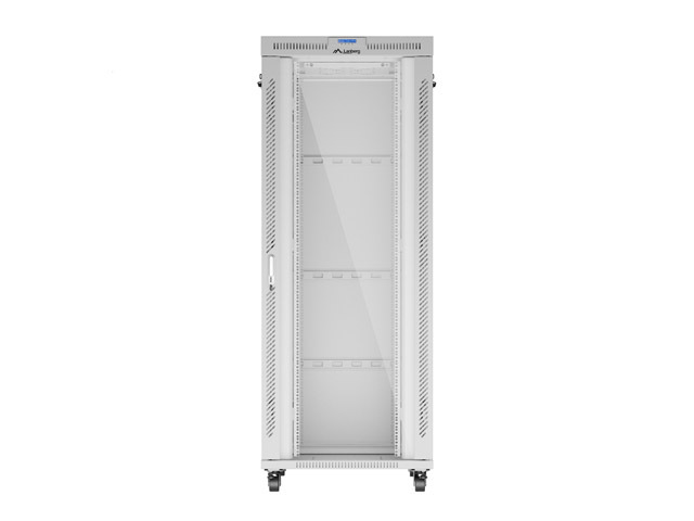 Lanberg | Rack cabinet 19" free-standing 42U/800x1000 (flat pack) with glass door, LCD | FF01-8042-12SL | Grey - Image 3