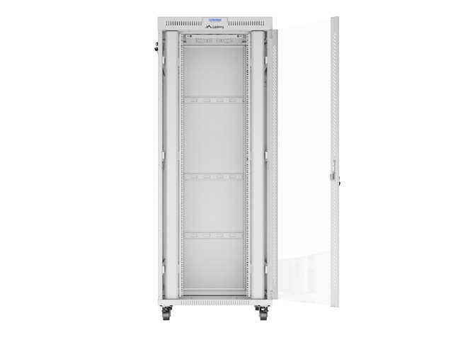 Lanberg | Rack cabinet 19" free-standing 42U/800x1000 (flat pack) with glass door, LCD | FF01-8042-12SL | Grey - Image 4