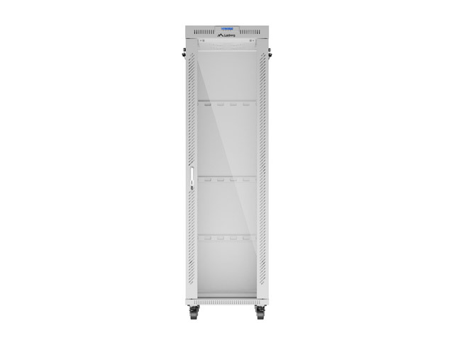 Lanberg | Rack cabinet 19" free-standing 42U/600x800 (flat pack) with glass door, LCD | FF01-6842-12SL | Grey - Image 3