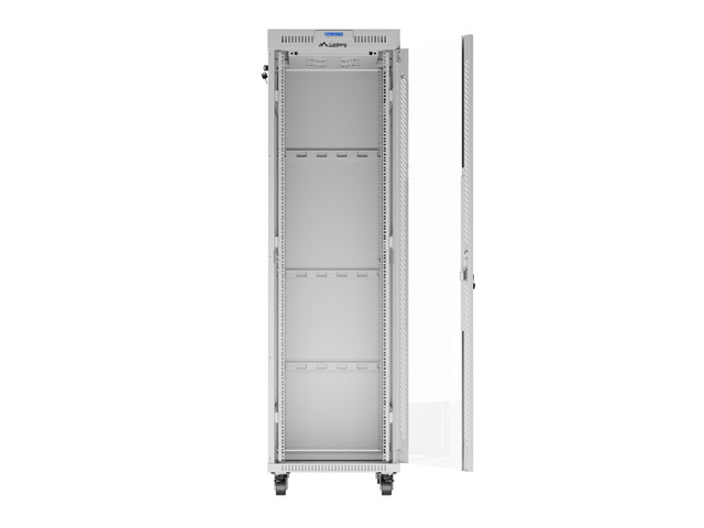 Lanberg | Rack cabinet 19" free-standing 42U/600x800 (flat pack) with glass door, LCD | FF01-6842-12SL | Grey - Image 4
