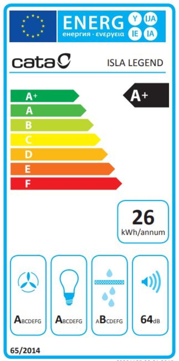 CATA | Hood | ISLA LEGEND | Island | Energy efficiency class A+ | Width 90 cm | 820 m³/h | Touch control | LED | Stainless steel - Image 8