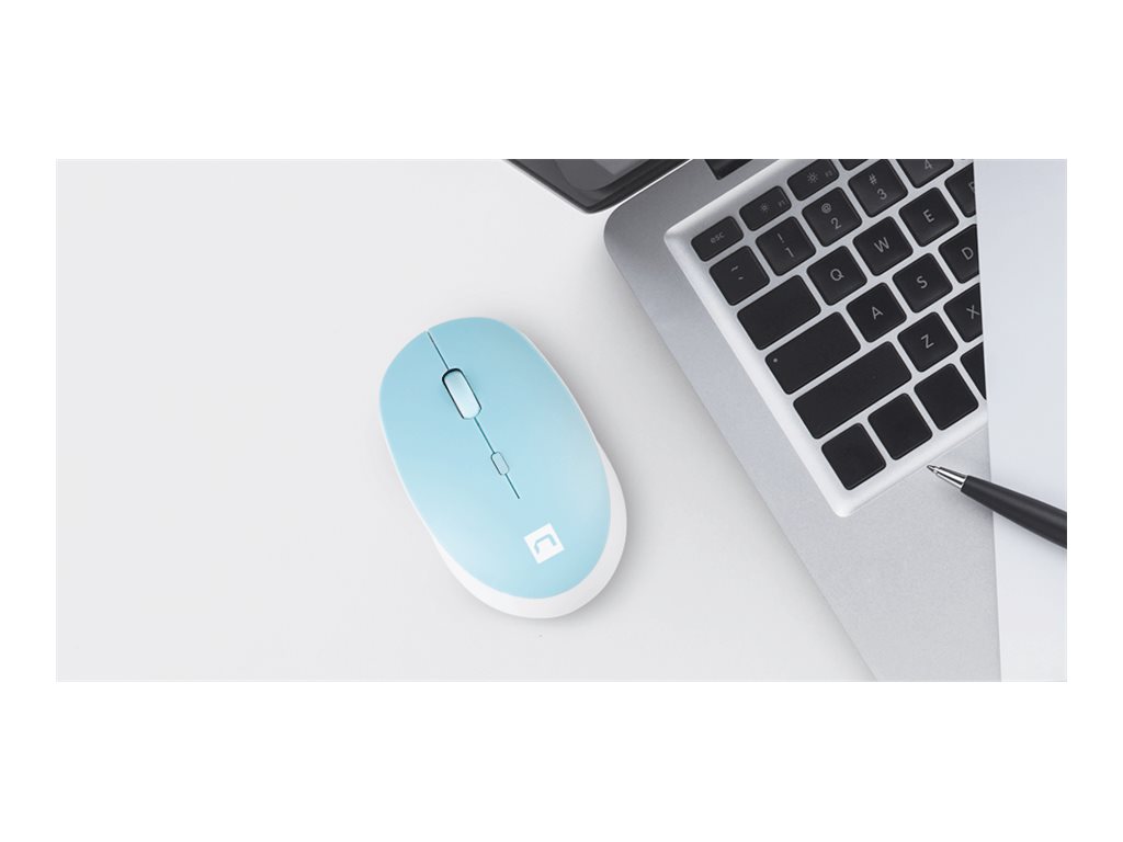 Natec | Mouse | Harrier 2 | Wireless | Bluetooth | White/Blue - Image 7