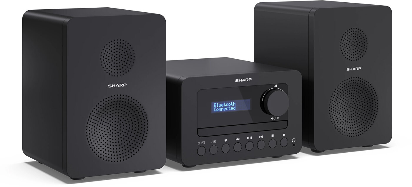 Sharp XL-B520D(BK) Tokyo Hi-Fi Micro System 2.0, FM/DAB/DAB+/USB, CD, Bluetooth 5.0, Aux-in, Black | Sharp | Tokyo Hi-Fi Micro System 2.0 | XL-B520D(BK) | Yes | Bluetooth | Black - Image 3