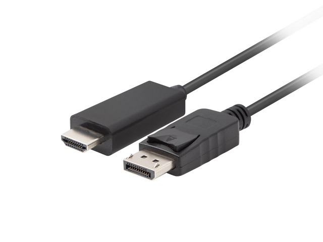 Lanberg | DisplayPort to HDMI Cable | CA-DPHD-11CC-0030-BK | DisplayPort Male | HDMI Male | DP to HDMI | 3 m