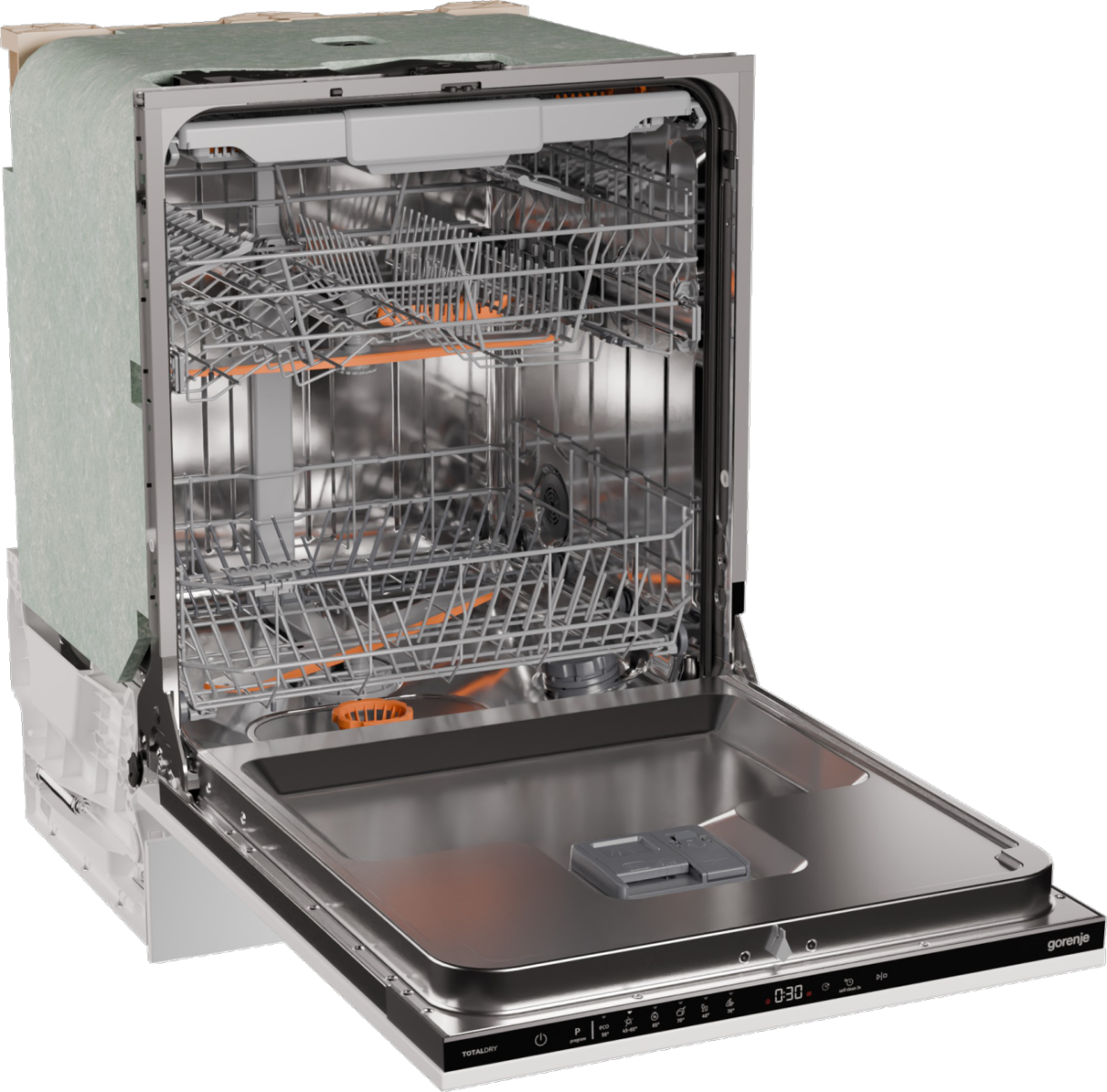 Gorenje Dishwasher | GV16D5 | Built-in | Width 59.8 cm | Number of place settings 16 | Number of programs 6 | Energy efficiency class D | Display | AquaStop function - Image 4