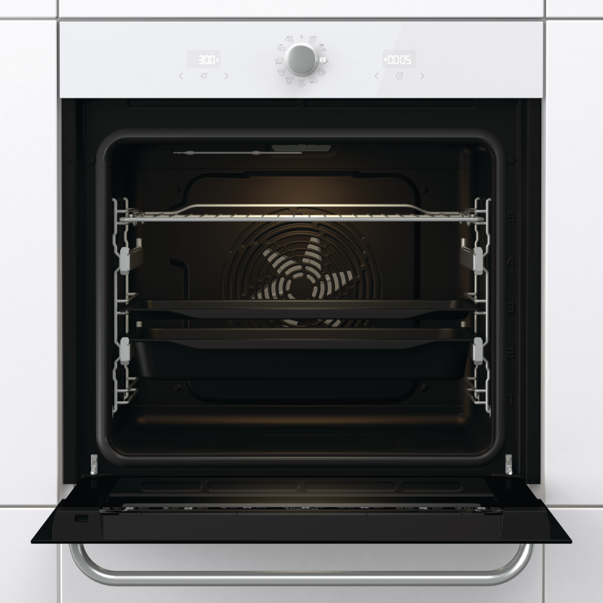 Gorenje Oven | BOS6737SYW | 77 L | Electric | AquaClean | Mechanical control | Steam function | Height 59.5 cm | Width 59.5 cm | White - Image 4