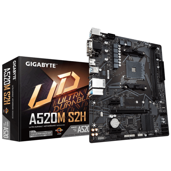 Gigabyte | A520M S2H 1.0 | Processor family AMD | Processor socket AM4 | DDR4 DIMM | Memory slots 2 | Chipset AMD A | Micro ATX
