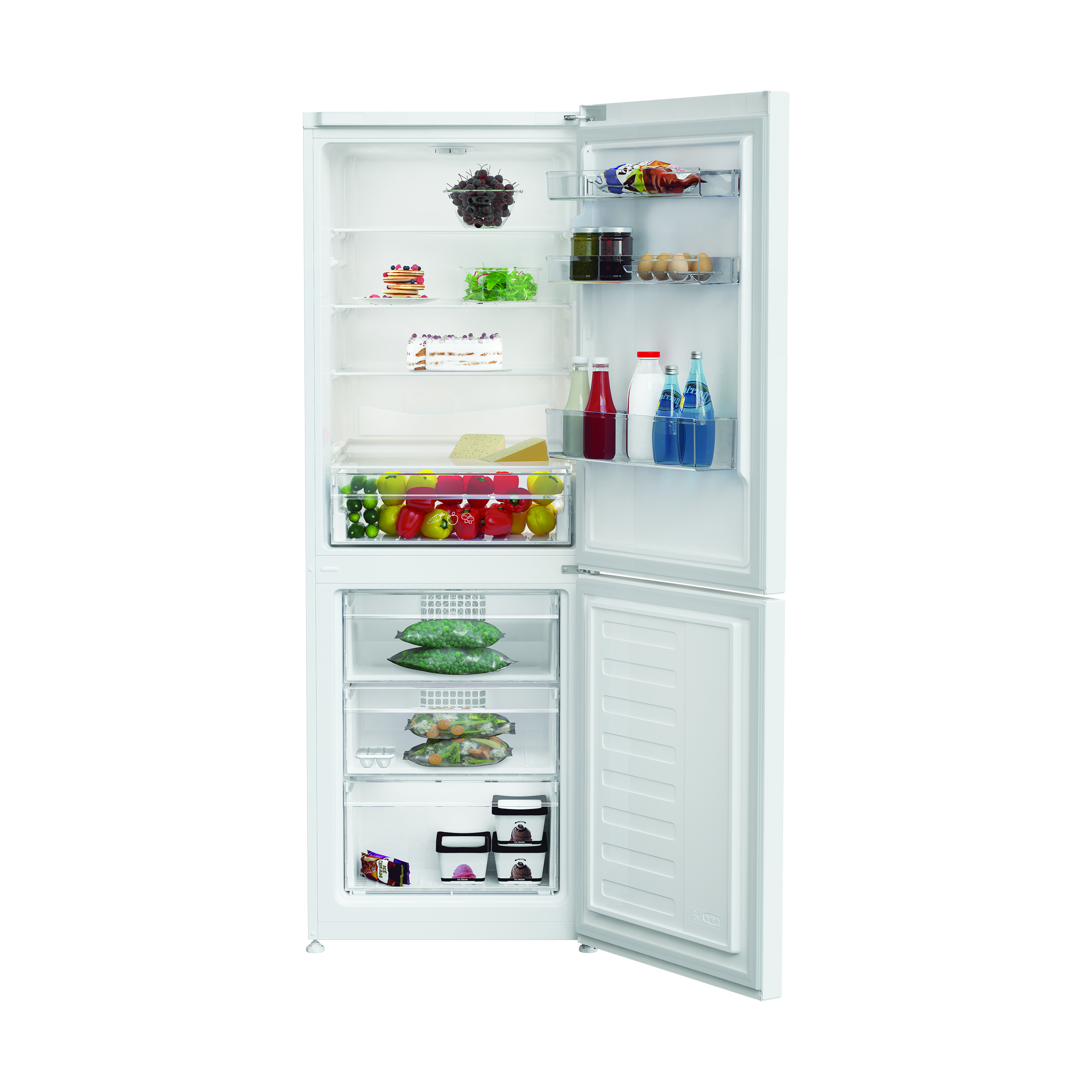 INDESIT Refrigerator | INKS 1341 W4E | Energy efficiency class E | Free standing | Combi | Height 173.6 cm | Fridge net capacity 209 L | Freezer net capacity 113 L | 38 dB | White - Image 4