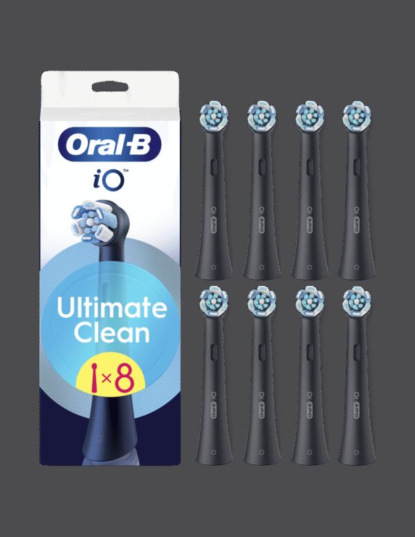 Oral-B Replaceable toothbrush heads | iO UltimateClean | Heads | For adults | Number of brush heads included 8 | Black