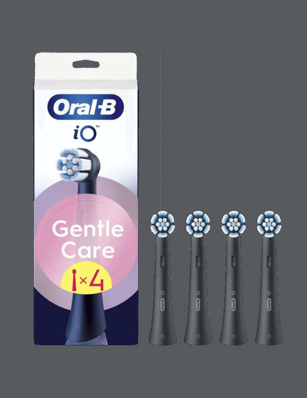 Oral-B Replaceable toothbrush heads | iO GentleCare | Heads | For adults | Number of brush heads included 4 | Black
