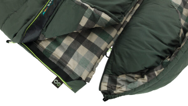 Outwell | Sleeping Bag | 235 x 150 cm | -16/+5 °C | Both Side Zipper - Image 2